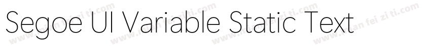 Segoe UI Variable Static Text Bold字体转换